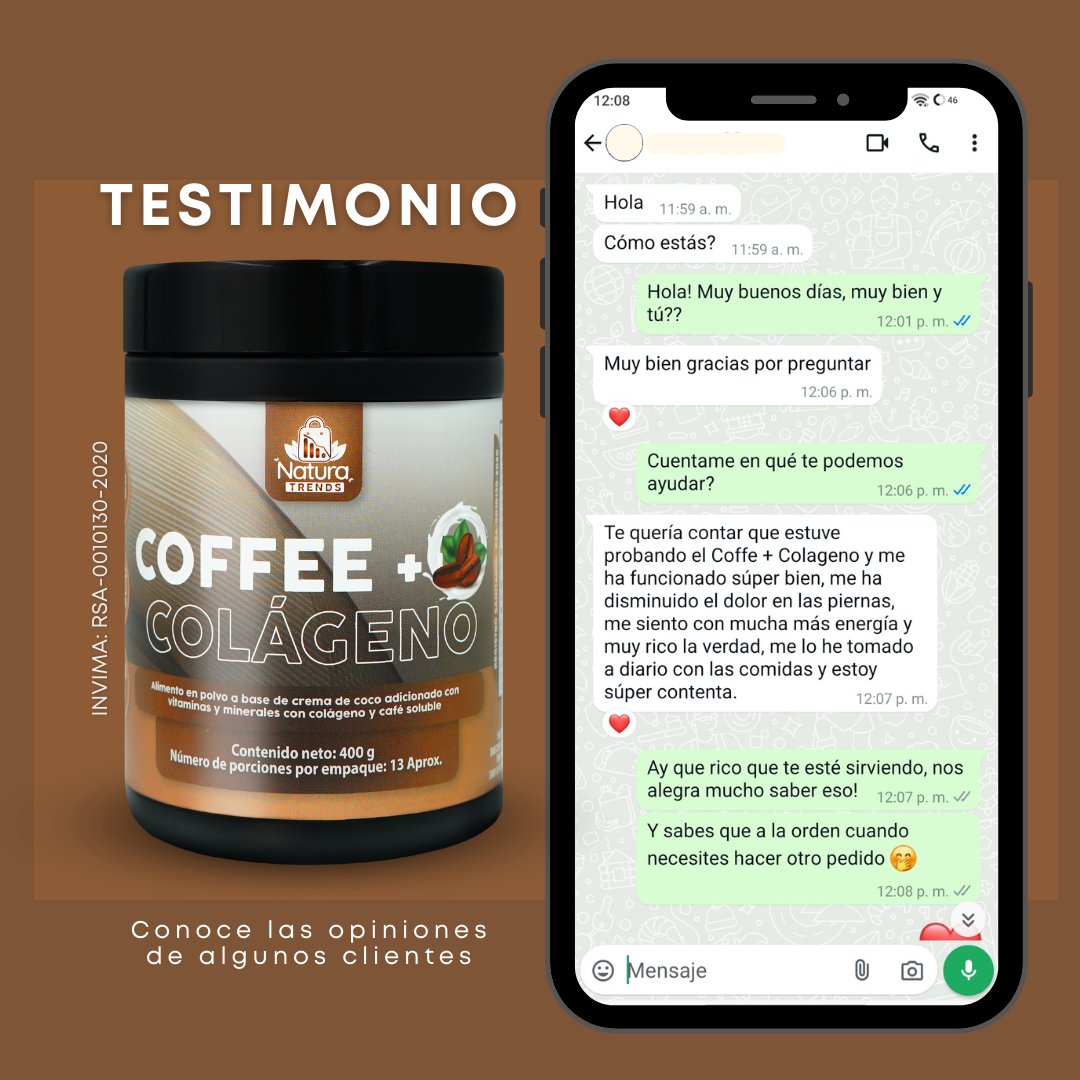 Testimonio real Coffee Colágeno